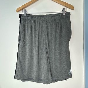 Reebok Gray Black Athletic Shorts‎ Men Large